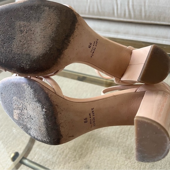 kate spade Pink Heeled Sandals with Knotted Bow Detail Sz 9 - Picture 6 of 9